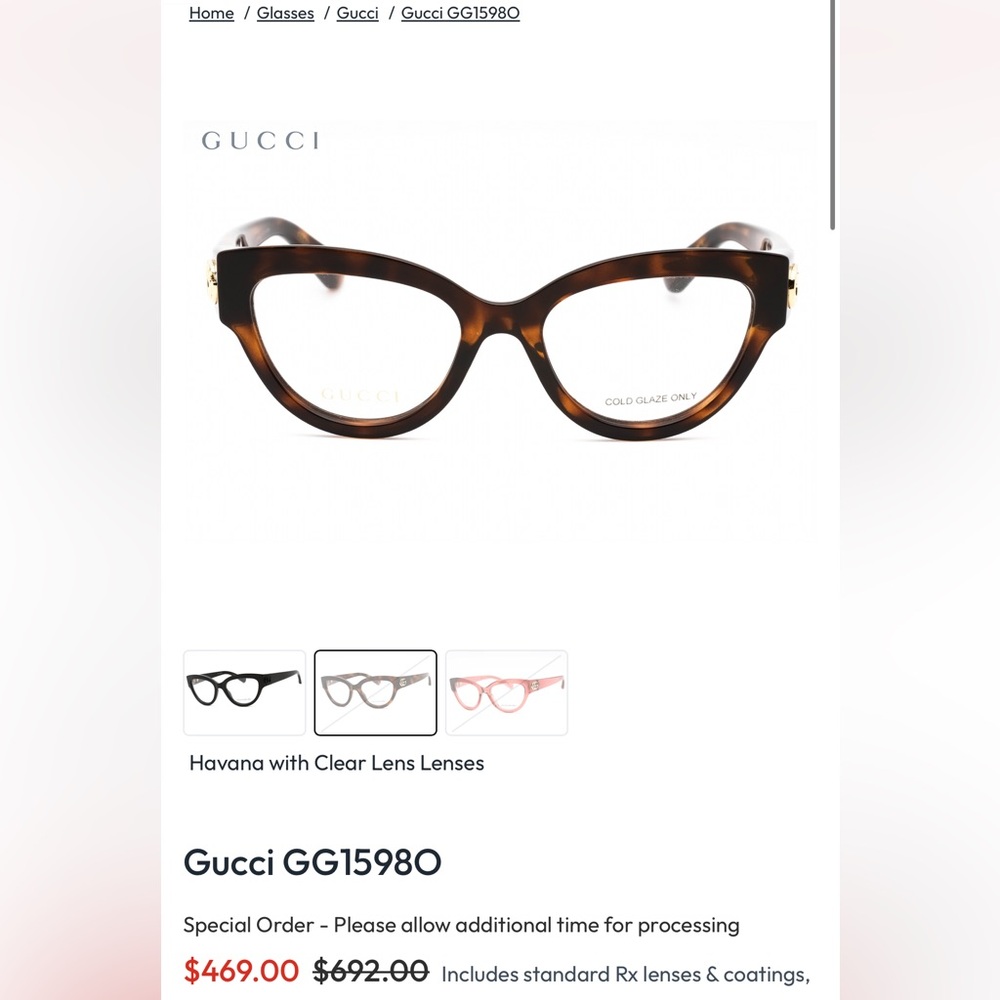 Gucci Eyeglasses GG1598O